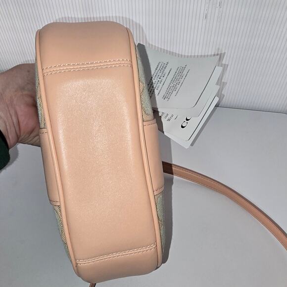 Coach Carmen Mini Crossbody in Signature Jacquard Faded Blush Top Handle  NEW - Picture 9 of 13